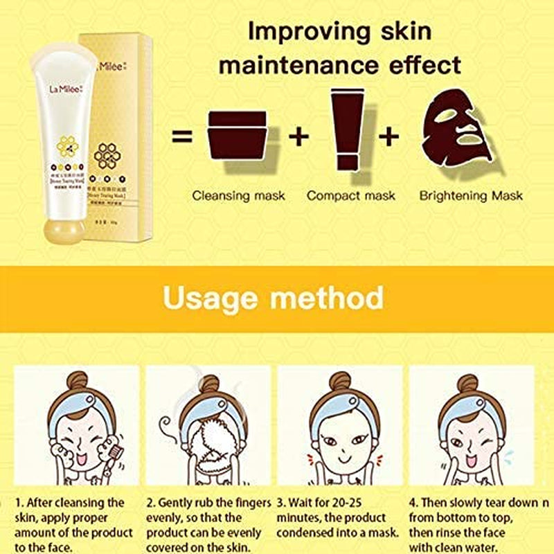 Blackhead Remover Peel off Mask Deep Pore Acne Cleansing Facial Mask Nose Smearing Clay Moisturizing Nourishing All Skin Types